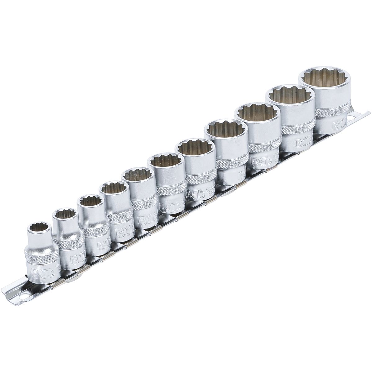 Socket Set, 12-point | 10 mm (3/8") Drive | Inch Sizes | 11 pcs.