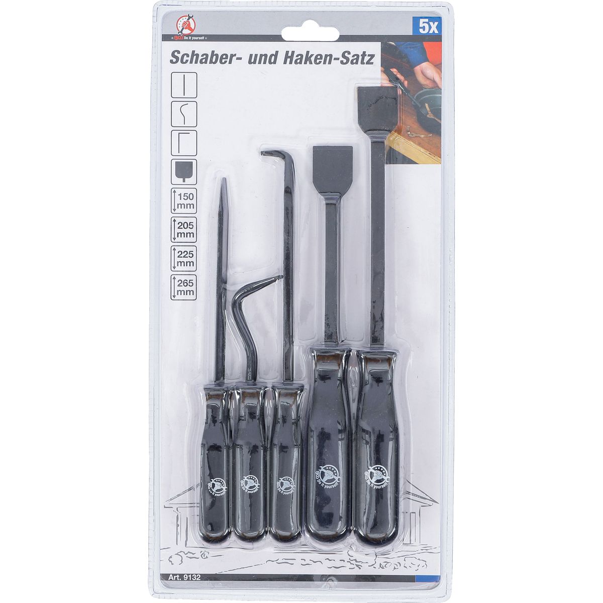 Scraper and Hook Set | 5 pcs.