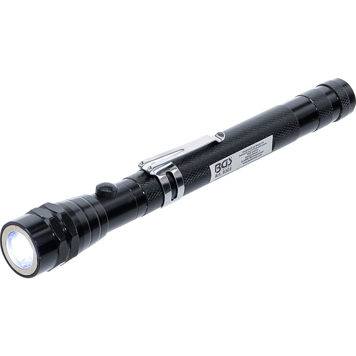 Extendable LED Flashlight with Magnetic Pick Up Tool | "2-IN-1"