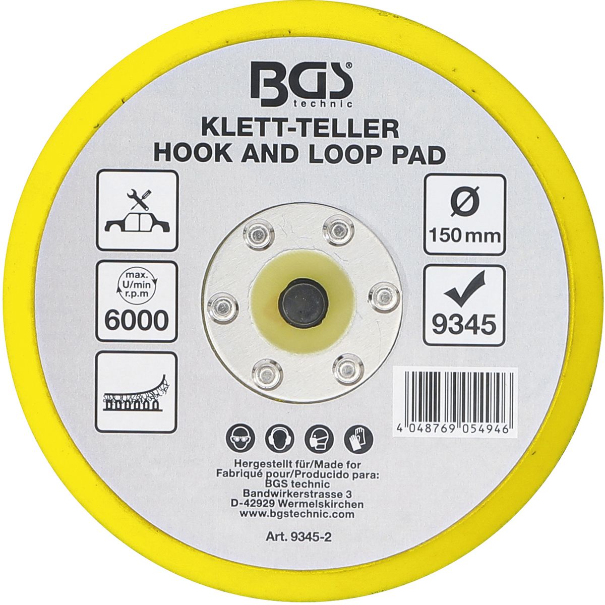 Klett-Teller für Art. 9345 | Ø 150 mm