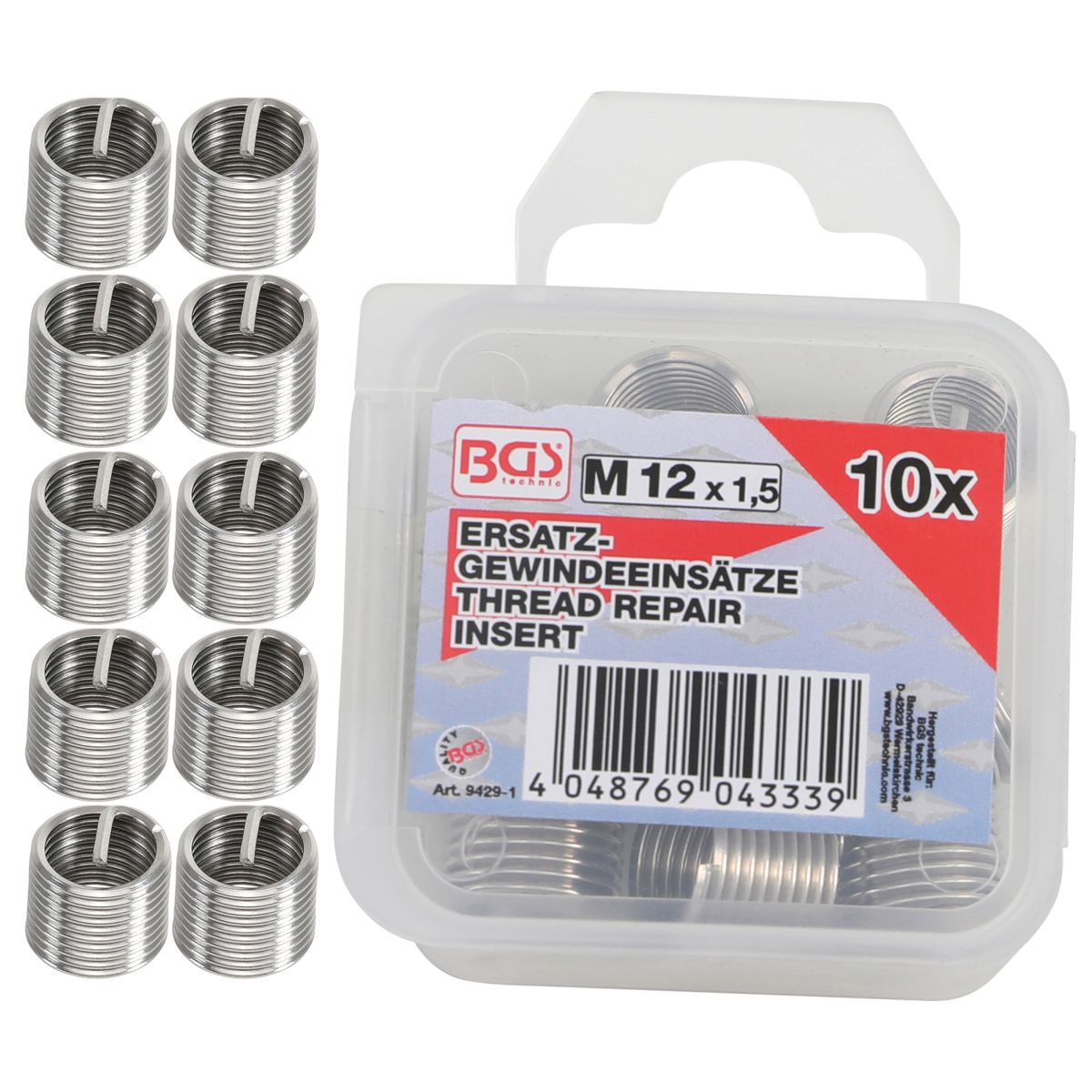 Replacement Thread Inserts | M12 x 1.5 mm | 10 pcs.