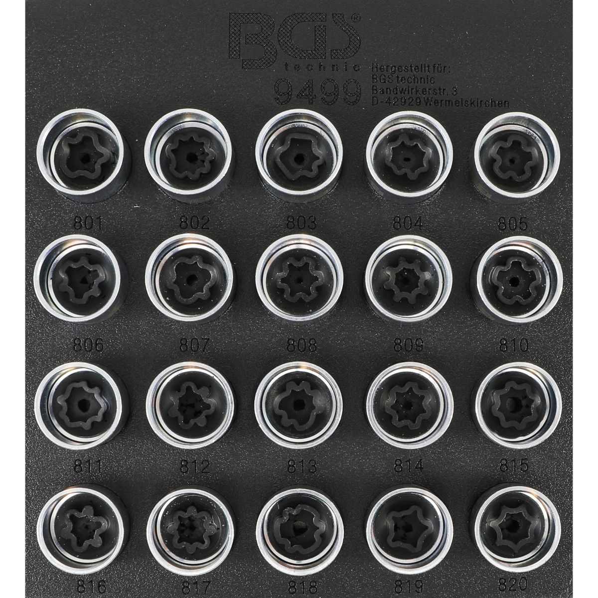 Tool Tray 1/6: Rim Lock Socket Set for Audi | 20 pcs.