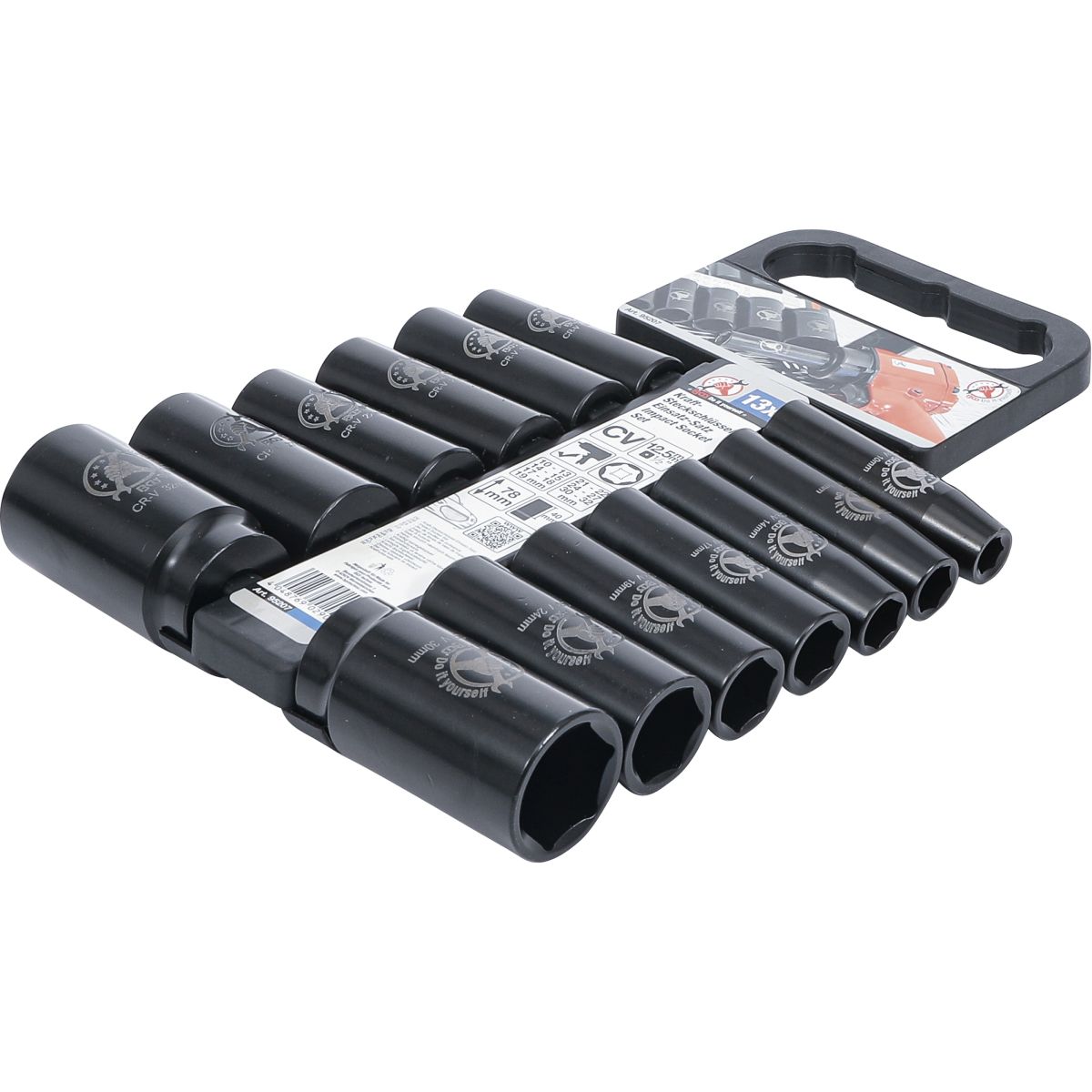 Impact Socket Set | 12.5 mm (1/2") Drive | 10-32 mm | 13 pcs.