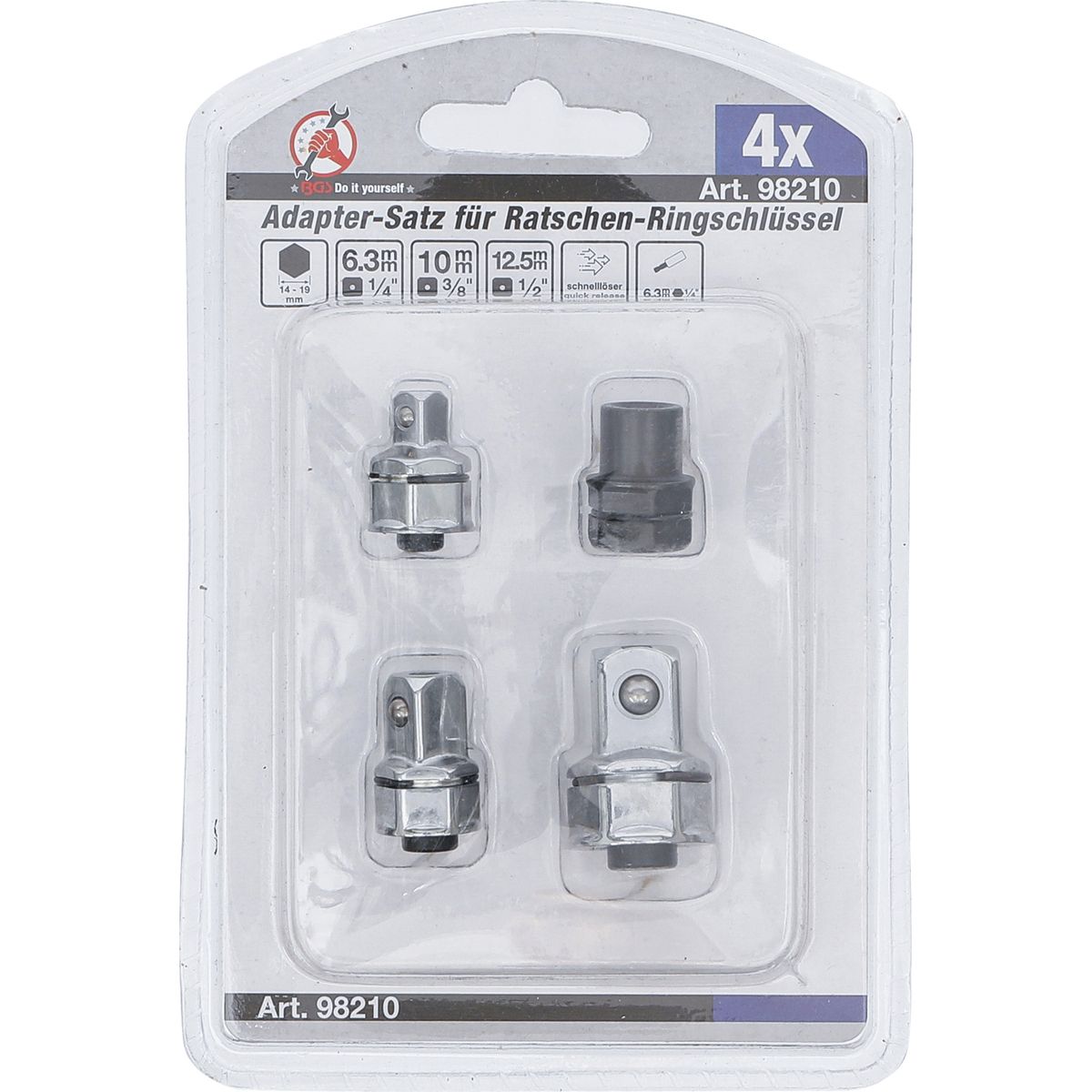 Adaptor Set for Ratchet Wrenches | 4 pcs.