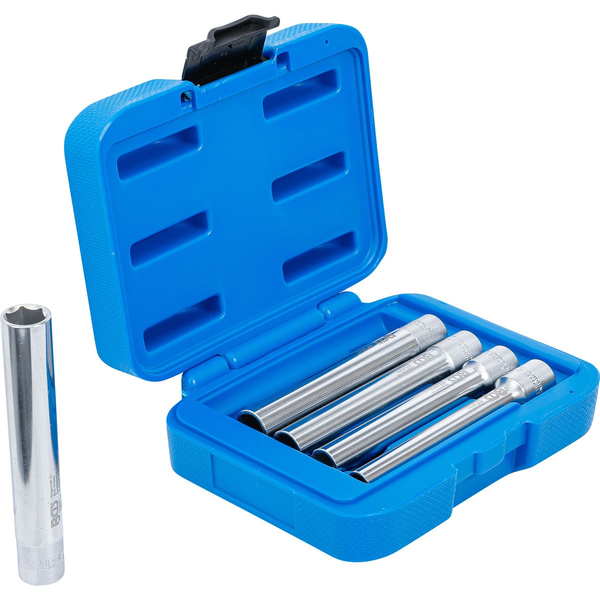 Socket Set, Hexagon, extra deep | 10 mm (3/8 ") Drive | SW 8 - 14 mm | 5 pcs.