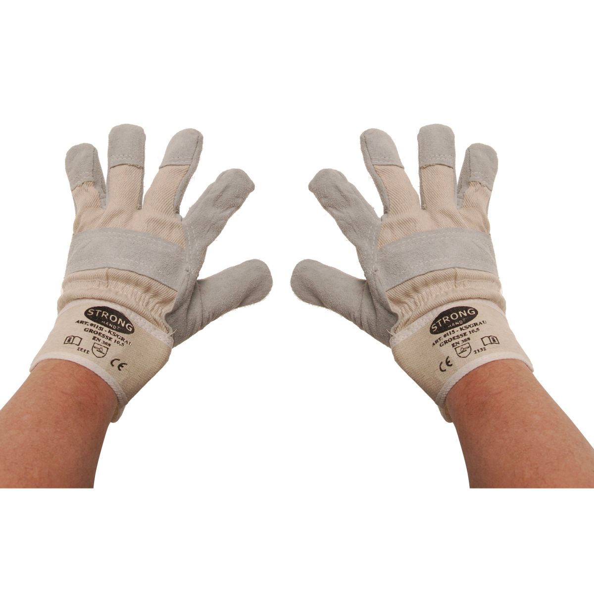 Work Gloves | Leather, lined | Size 10.5