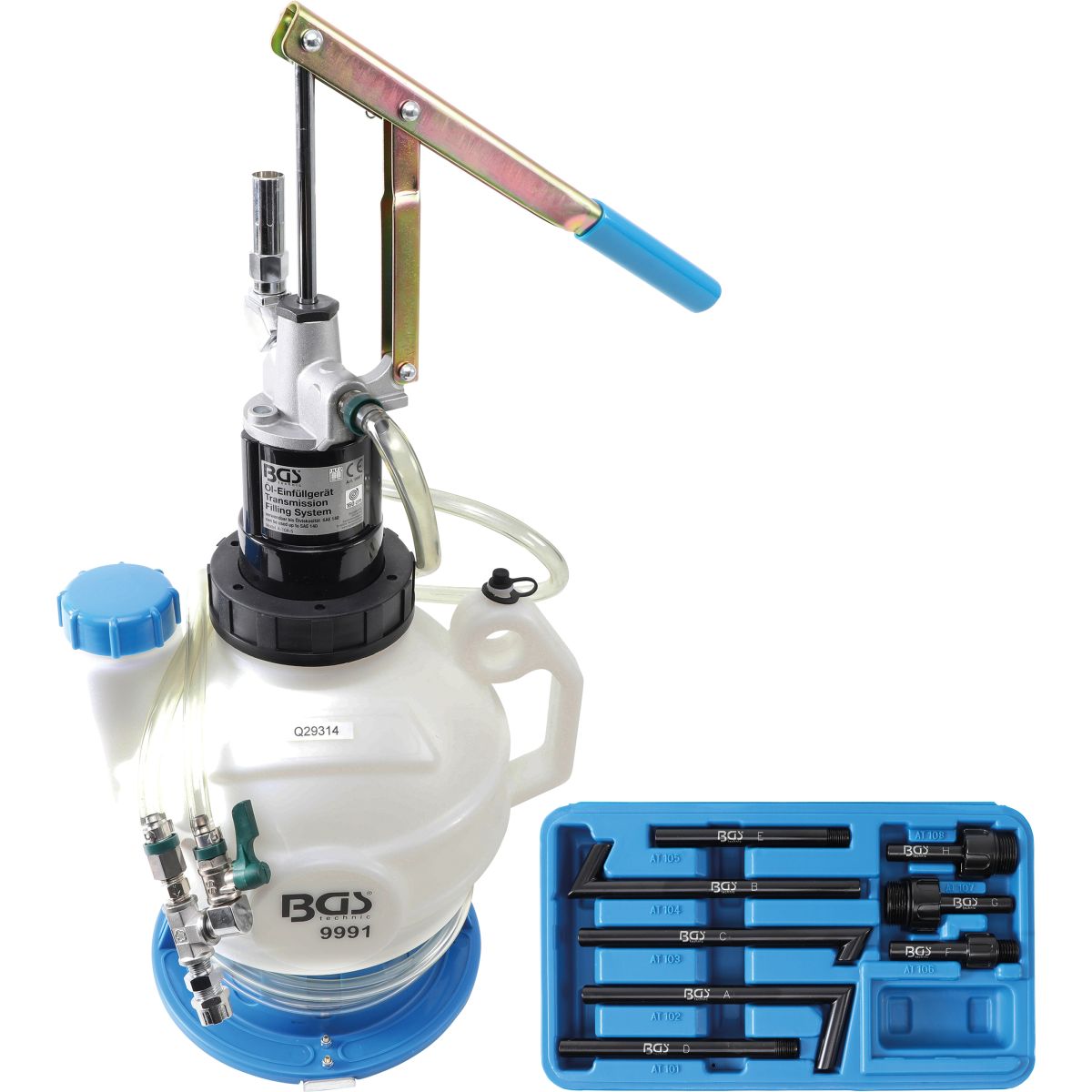 Transmission Oil Filling Tool with Hand Pump | with Return System | with 8 Adaptors | 7 l