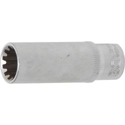 Steckschlüssel-Einsatz Gear Lock, tief | Antrieb Innenvierkant 6,3 mm (1/4