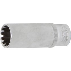 Steckschlüssel-Einsatz Gear Lock, tief | Antrieb Innenvierkant 6,3 mm (1/4") | SW 12 mm