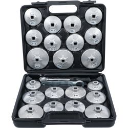 Oil Filter Wrench Set | Aluminium Die Cast | 12.5 mm (1/2") Drive | 23 pcs.