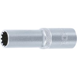 Steckschlüssel-Einsatz Gear Lock, tief | Antrieb Innenvierkant 10 mm (3/8