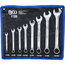 Combination Spanner Set | Inch Sizes | 1/8" - 9/16" Withworth | 8 pcs.