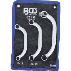 Obstruction Ring Spanner Set | 10 x 13 - 17 x 19 mm | 3 pcs.