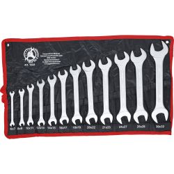 Double Open End Spanner Set | 6 x 7 - 30 x 32 mm | 12 pcs.