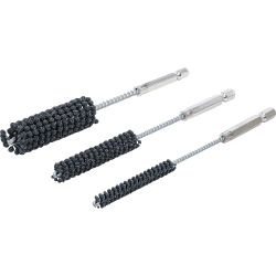 Jeu d’outils de rodage | flexible | empreinte six pans mâle 6,3 mm (1/4") | grain 60 / 80 | 8 - 12 - 20 mm | 3 pièces