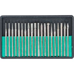 Diamond-Coated Grinding and Milling Drill Bit Set | 20 pcs.