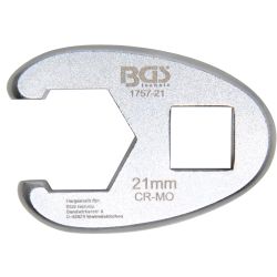 Llave boca hexagonal abierta (crowfoot) | entrada 12,5 mm (1/2") | 21 mm