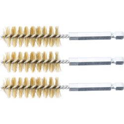 Brosse en laiton | 17 mm | 6,3 mm (1/4") | 3 pièces