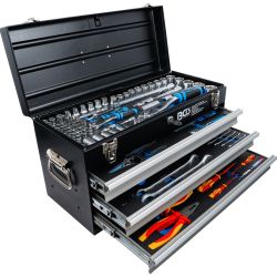 Elektriker-Metall-Werkzeugkoffer | 3 Schubladen | mit 147 Werkzeugen