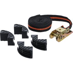 Ratchet Tie Down Strap | with 4 protective Jaws | 5 m x 25 mm