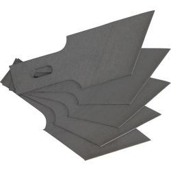 Spare Scraper Blades Set for BGS 364 | 0.6 x 16 mm x 53° | 5 pcs.