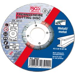 Disco de corte para metal | Ø 115 x 2,5 x 22,2 mm | tipo 42