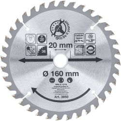 Carbide Tipped Circular Saw Blade | Ø 160 x 20 x 2.4 mm | 36 teeth