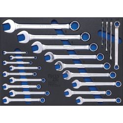 Tool Tray 3/3: Combination Spanners and E-Type Spanners Assortment | 22 pcs.