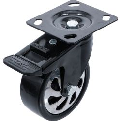 Swivel Castor | with Assembly Plate and Brake | for BGS 4107, 4204, 4205, 4206, 4199