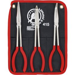 Long Nose Pliers Set | straight / bent | 260 - 285 mm | 3 pcs.