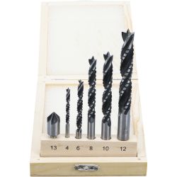 Wood Crown and Milling Drill Set | 4 - 12 mm | 6 pcs.