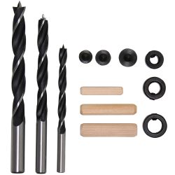 Wooden Dowel / Drill Set | 6 - 10 mm | 43 pcs.