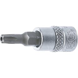 Punta de vaso | entrada 6,3 mm (1/4") | T-Star (para Torx Plus) con perforación TS25