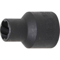 Spiral-Profil-Steckschlüssel-Einsatz / Schraubenausdreher | Antrieb Innenvierkant 12,5 mm (1/2