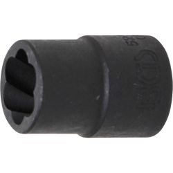 Llave de vaso de perfil en espiral / extractor de tornillos | entrada 12,5 mm (1/2
