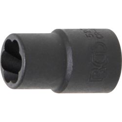 Spiral-Profil-Steckschlüssel-Einsatz / Schraubenausdreher | Antrieb Innenvierkant 10 mm (3/8