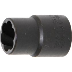 Llave de vaso de perfil en espiral / extractor de tornillos | entrada 10 mm (3/8