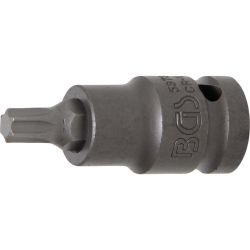 Punta de vaso de impacto | longitud 55 mm | entrada 12,5 mm (1/2") | perfil en T (para Torx) T45