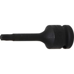 Kraft-Bit-Einsatz | Länge 75 mm | Antrieb Innenvierkant 12,5 mm (1/2") | T-Profil (für Torx) T40