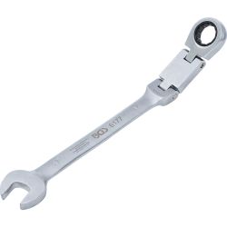 Llave combinada con carraca de doble articulación | angulable | 17 mm