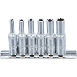 Socket Set, E-Type, deep | 6.3 mm (1/4") Drive | E4 - E10 | 6 pcs.