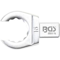 Llave de anillo insertable | abierta | 16 mm | Sujeción 9 x 12 mm