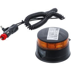 Lampe de signalisation panoramique à batterie | jaune | avec aimant | 12 V / 24 V | Ø 130 mm