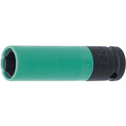 Vaso de impacto con protector de plástico | Ultra Slim | entrada cuadrado interior 12,5 mm (1/2