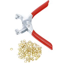 Eyelet Pliers with 100 Round Eyelets | 4.5 mm