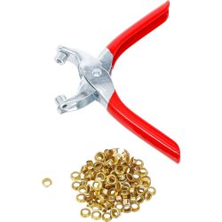 Eyelet Pliers with 100 Round Eyelets | 5.0 mm