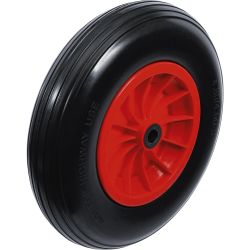 Pushcart Wheel | PU, red/black | 400 mm