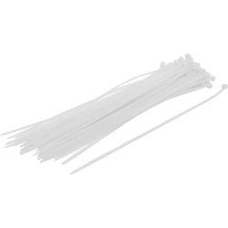 Assortiment de colliers plastique | blanc | 4,8 x 300 mm | 50 pièces