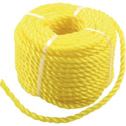Corde en matière plastique/utilisation universelle | 6 mm x 20 m | jaune