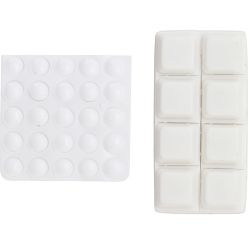 Juego de topes elásticos blancos | 33 piezas
